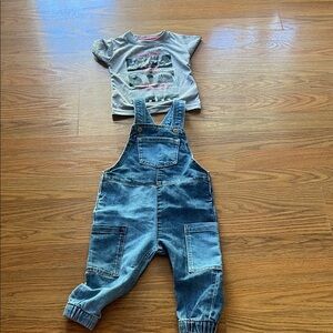 H&M Kids Denim Overalls with Pocket Details